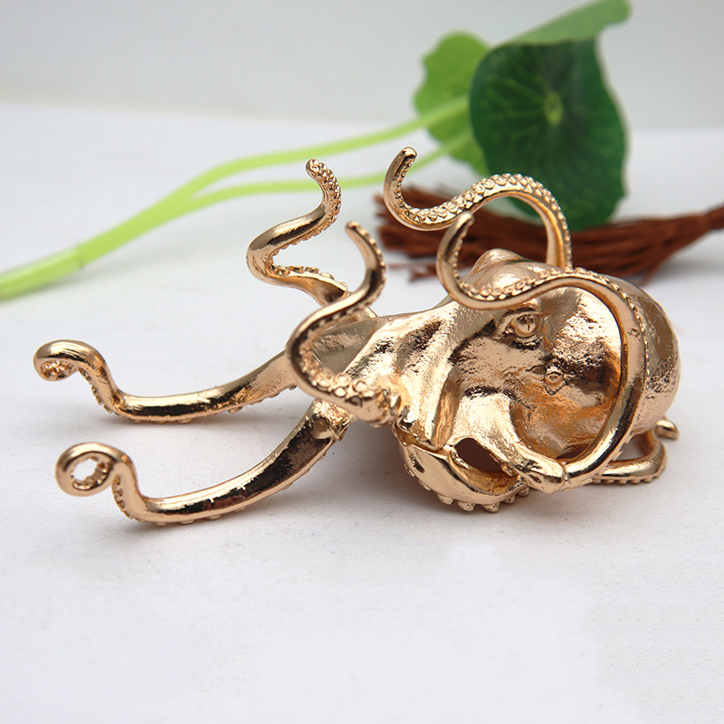 Edc Carry Pen - Metal Octopus Cuttlefish Figurines Statue Desk