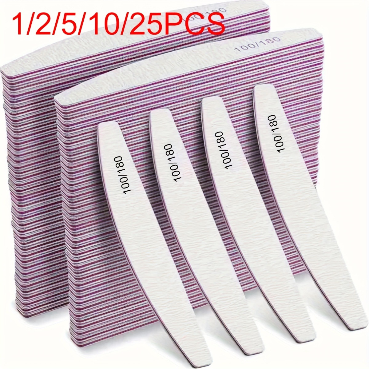 Half Moon 1/2/5/10/25/50Pcs Pr - Nail File Titanium recension och pris