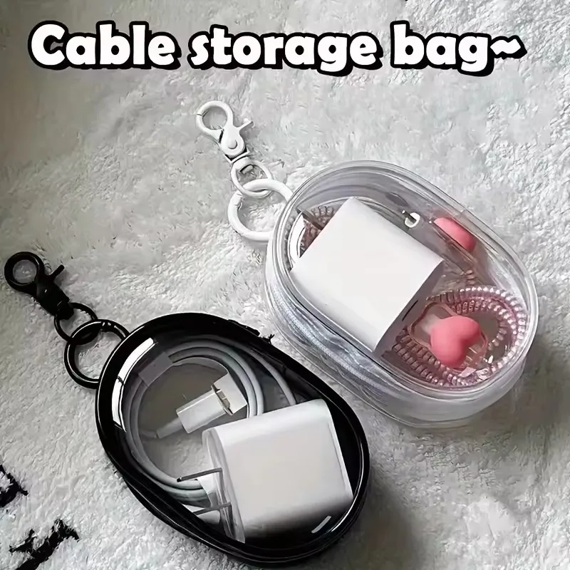 Portable Mini Transparent Stor - Cable Winder Keychain recension och pris