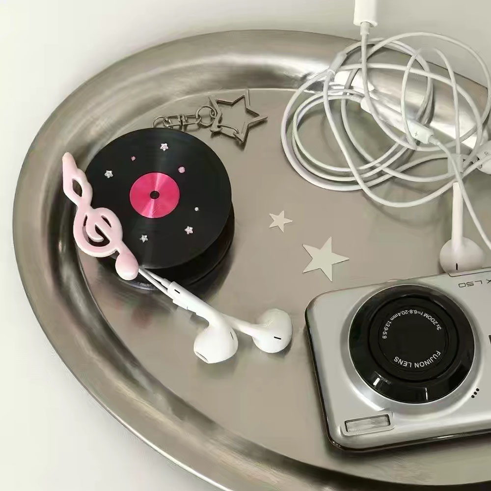 Kawaii Record Cable Organizer  - Cable Winder Keychain recension och pris