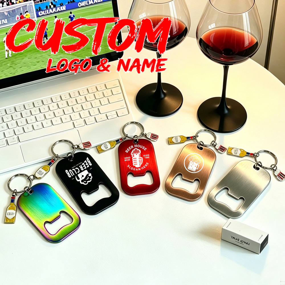 Personalized Stainless Steel B - Bottle Opener Keyring recension och pris