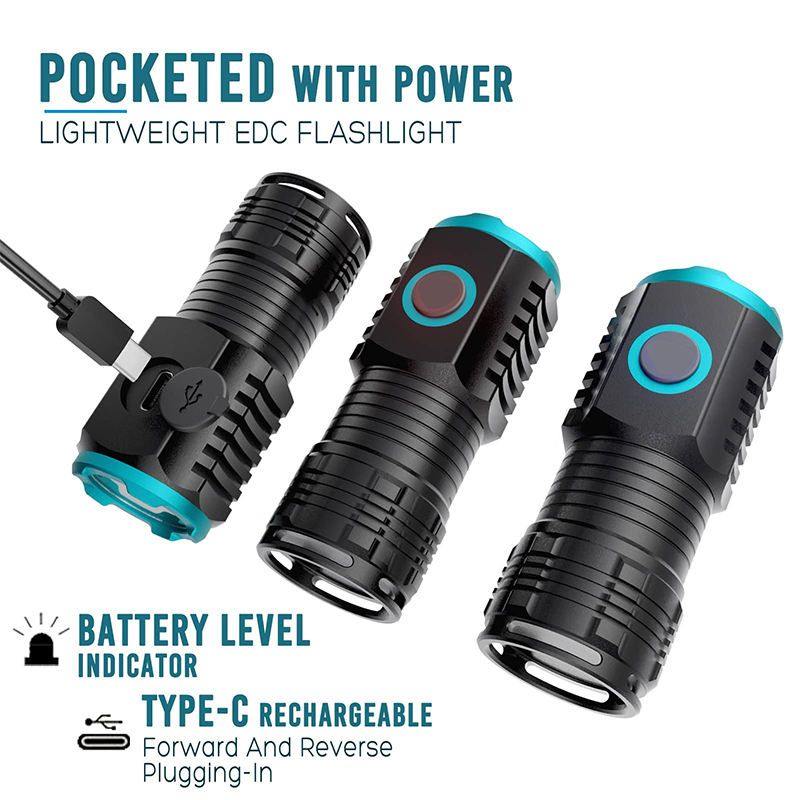 Type-C USB Rechargeable Pocket - Edc Day Carry recension och pris