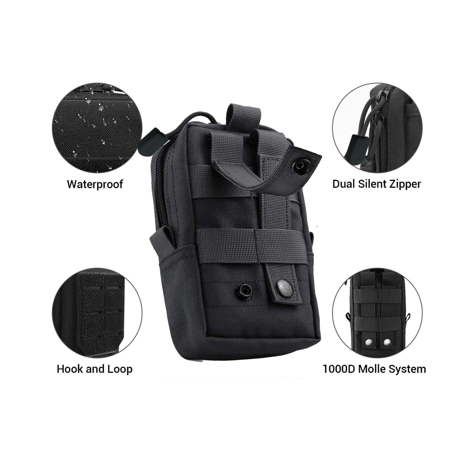 Tactical Molle Pouch Waist Bag - Edc Carry Belt Pouch recension och pris