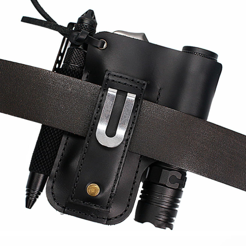 EDC Leather Flashlight Tool Ho - Edc Carry Belt Pouch recension och pris