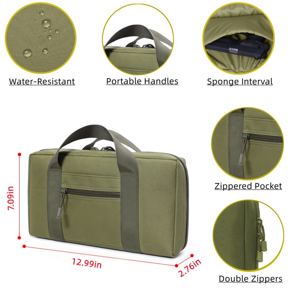 Tactical Pistol Range Bag Gun  - Edc Carry Bag For Pistol recension och pris
