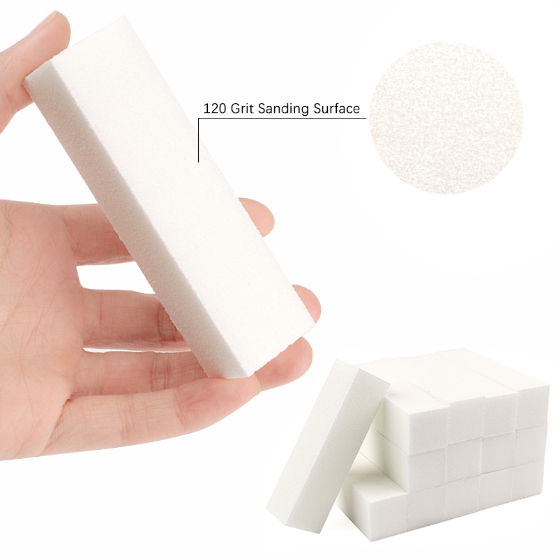 2/8/10Pcs White Sponge Nail Bu - Nail File Titanium recension och pris