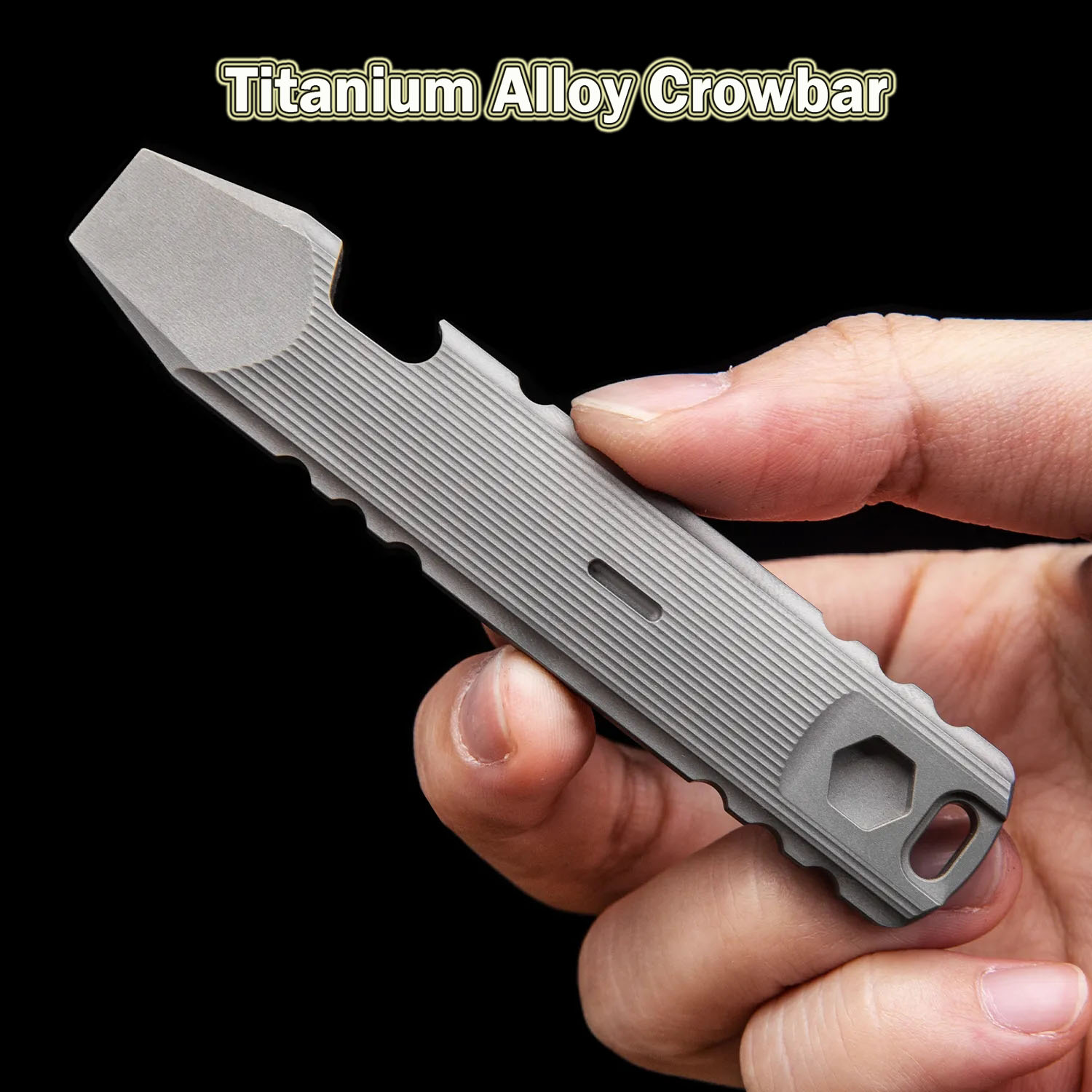 9.4CM Titanium Alloy Crowbar M - Titanium Pry Bar recension och pris