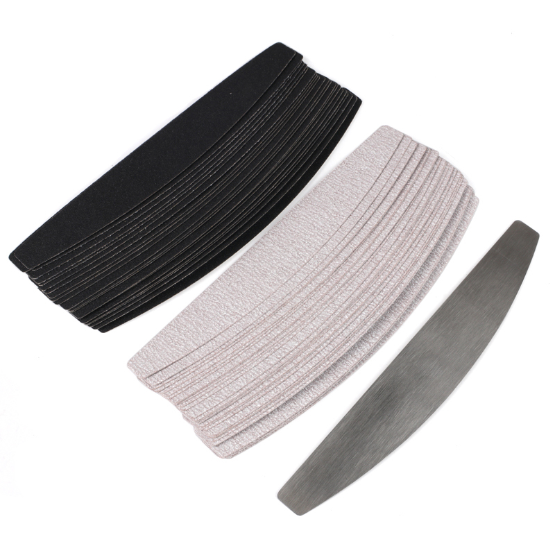 10pcs Black/Grey Removable San - Nail File Titanium recension och pris