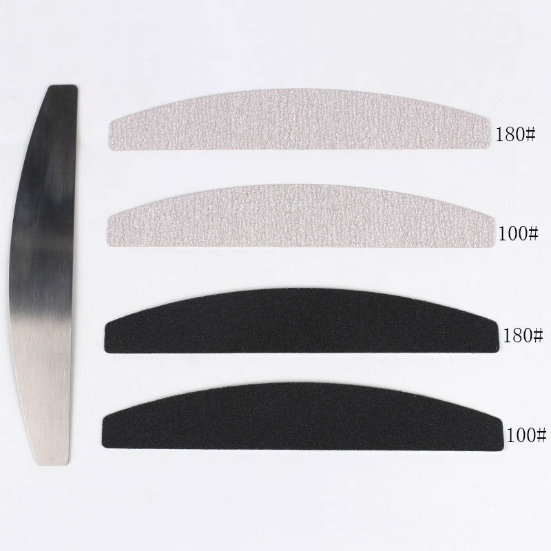 10pcs Black/Grey Removable San - Nail File Titanium recension och pris