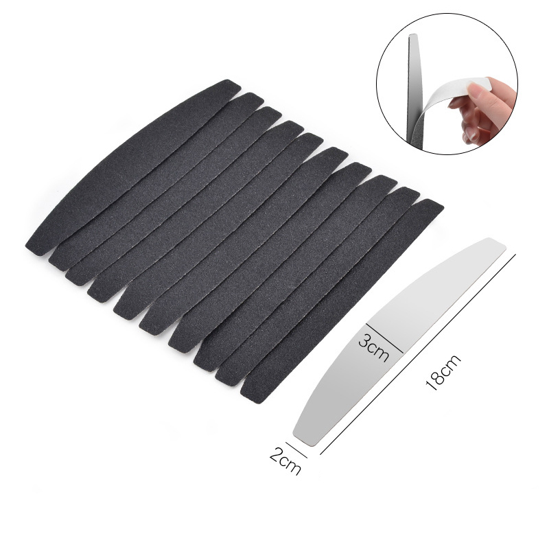 10pcs Black/Grey Removable San - Nail File Titanium recension och pris