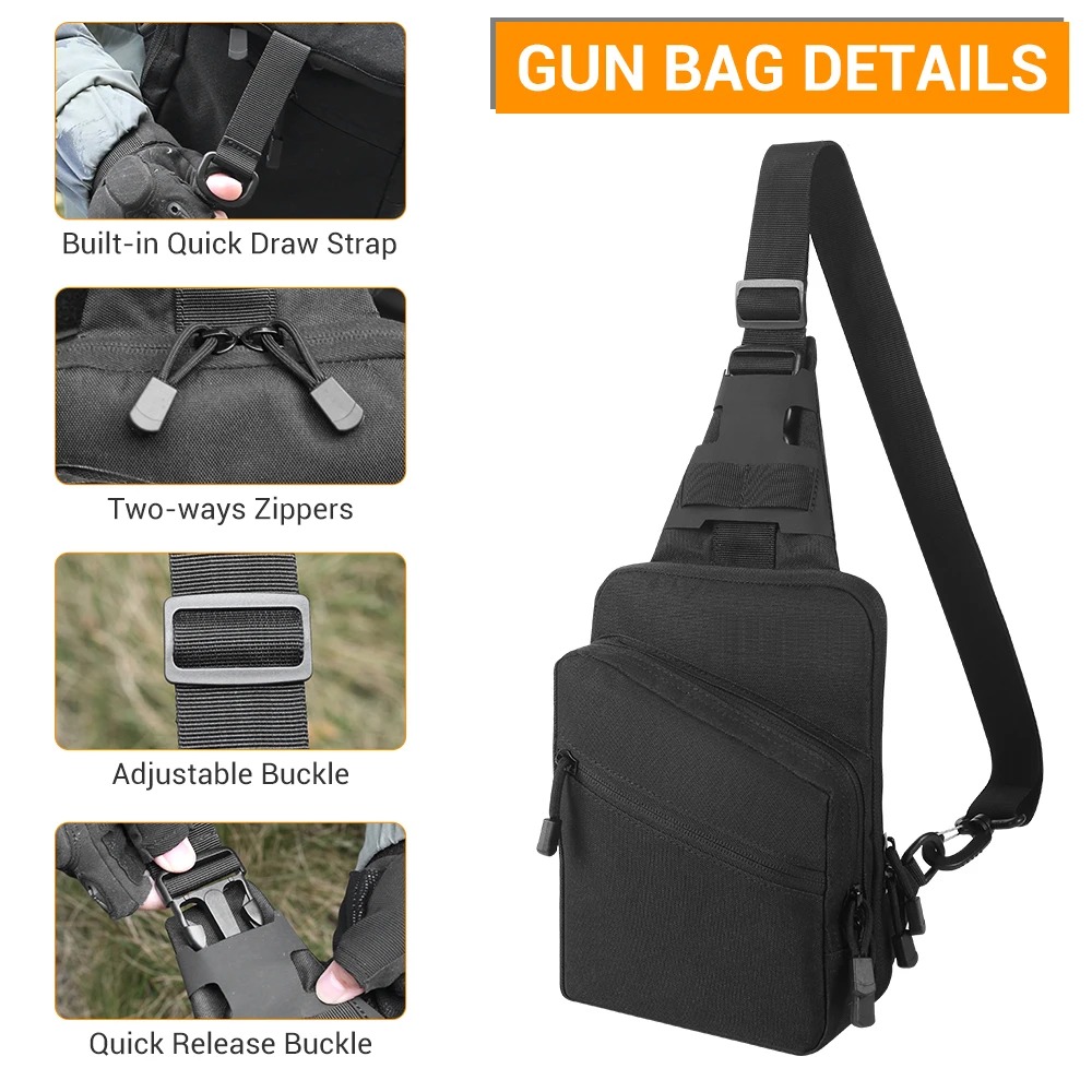 Tactical Pistol Gun Bag Concea - Edc Carry Bag For Pistol recension och pris