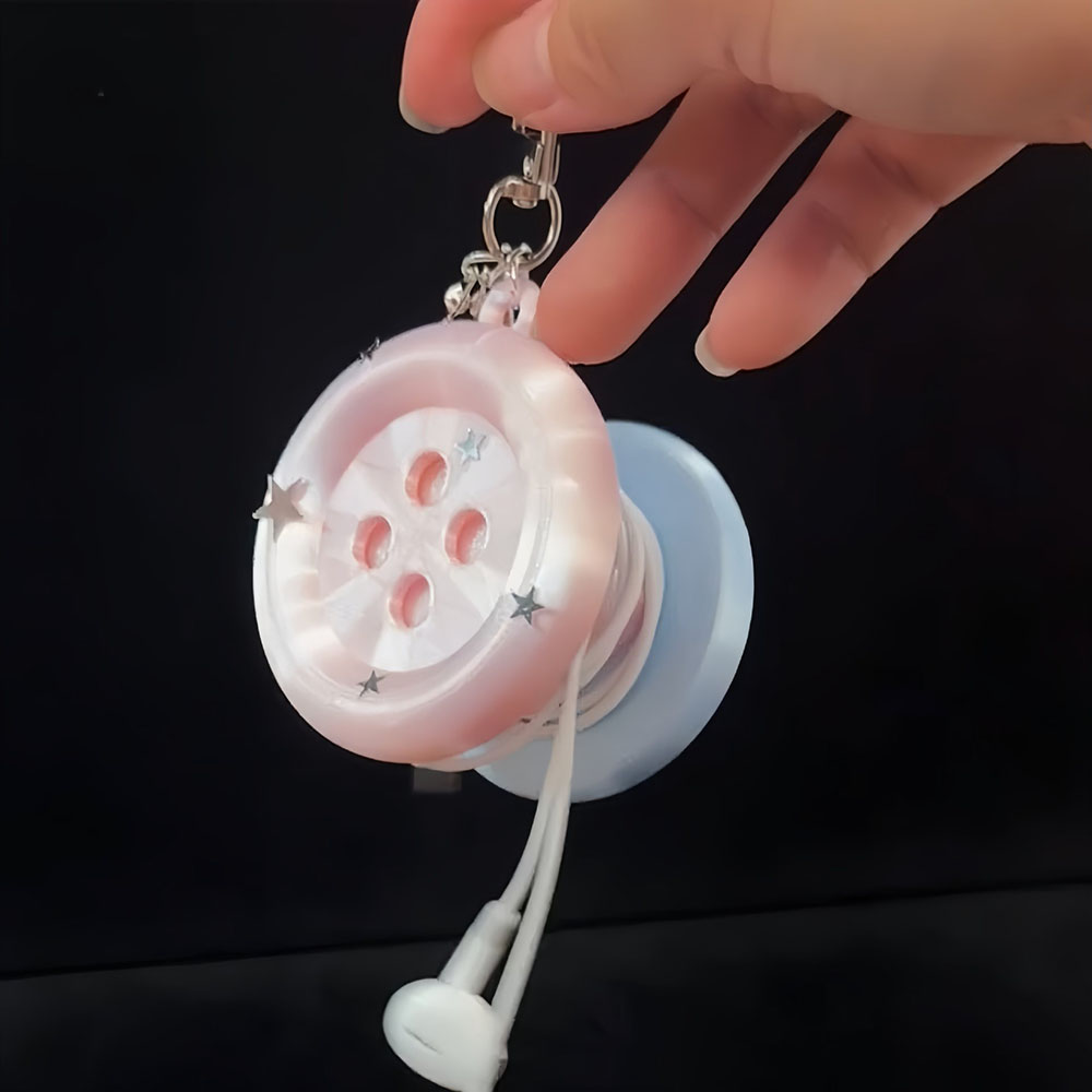 Cable Organizer Button Earphon - Cable Winder Keychain recension och pris