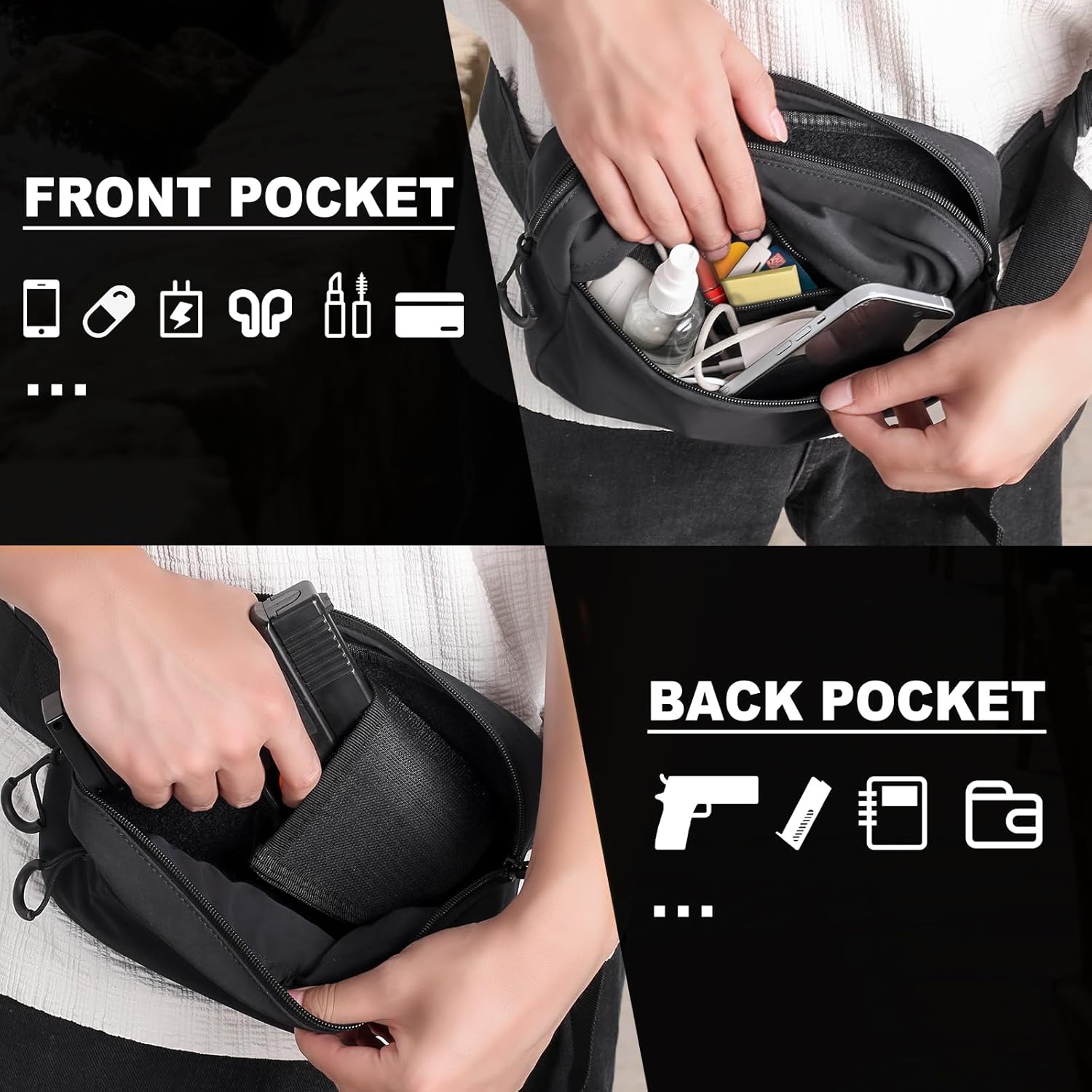 Tactical Fanny Pack with Holst - Edc Carry Bag For Pistol recension och pris
